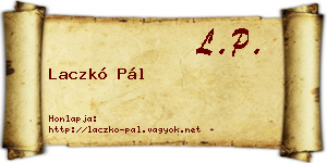 Laczkó Pál névjegykártya